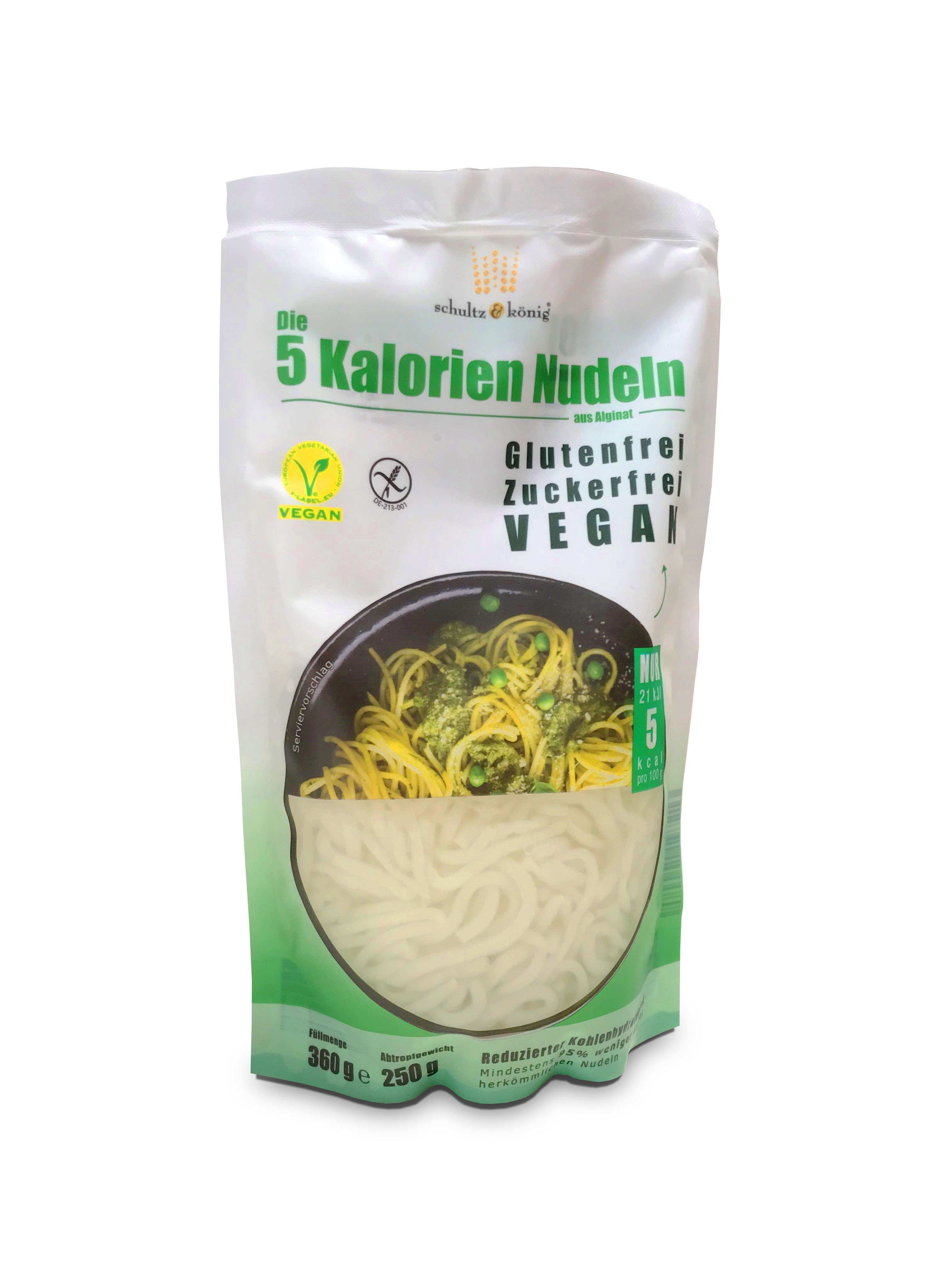 Kelp noodles (paste) are made from algae (kelp), are free from fat, sugar  and gluten and have only 5 kcal per 100 g.